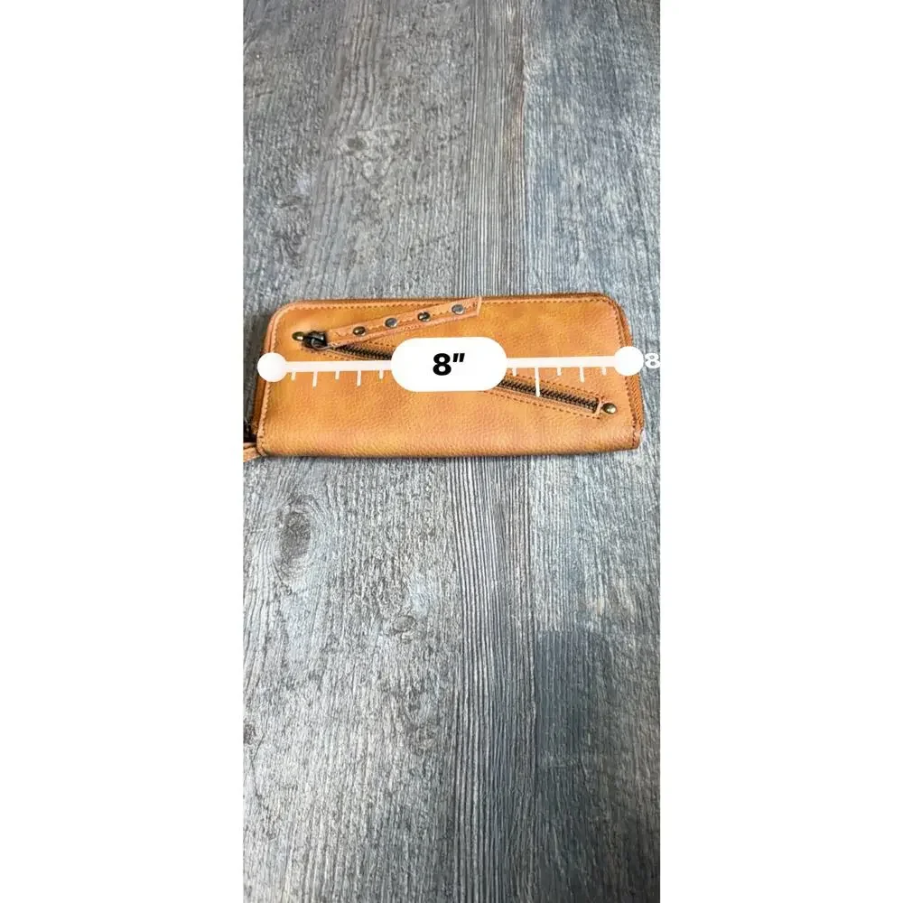 Free People Brown Vegan Leather Wallet